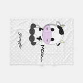 Niedlicher Babykuh-Cartoon scherzt Fleecedecke (Vorderseite (Horizontal))