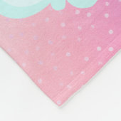 Niedlicher Babymädchen Unicorn addieren Fleecedecke (Ecke)