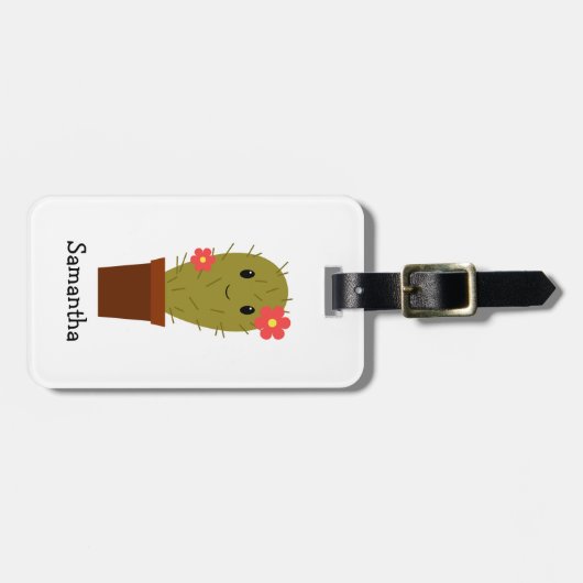 Niedlicher Babymädchenkaktus Gepäckanhänger (Vorderseite horizontal)