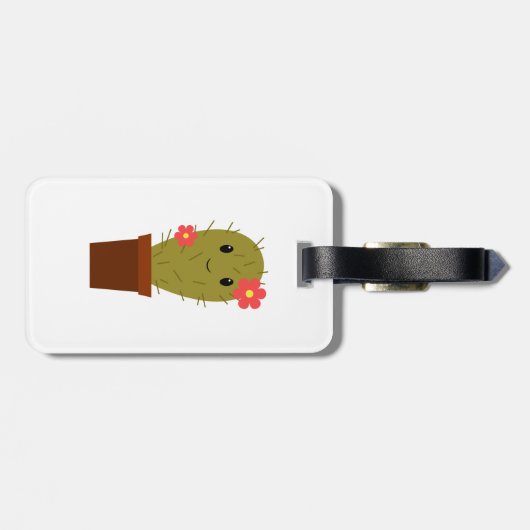 Niedlicher Babymädchenkaktus Gepäckanhänger (Rückseite horizontal)