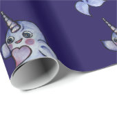 Niedlicher Babynarwhal Geschenkpapier (Rolleneckpunkt)
