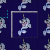 Niedlicher Babynarwhal Stoff (Kachel)