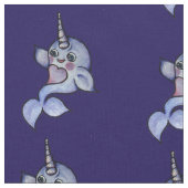 Niedlicher Babynarwhal Stoff (Nahaufnahme)