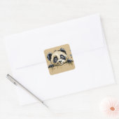 Niedlicher Babypanda Quadratischer Aufkleber (Umschlag)