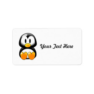 Niedlicher BabyPenguin - Customizeable Adressaufkleber