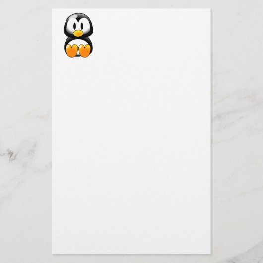Niedlicher BabyPenguin - Customizeable Briefpapier (Vorderseite)