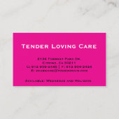 Niedlicher Babysitter-oder Visitenkarte (Rückseite)