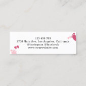 Niedlicher Babysitter-Service Mini Visitenkarte (Rückseite)