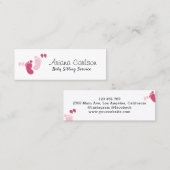 Niedlicher Babysitter-Service Mini Visitenkarte (Vorne/Hinten)