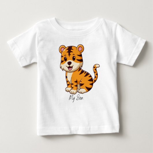 niedlicher Babytiger Baby T-shirt (Vorderseite)