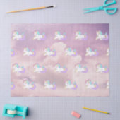 Niedlicher BabyUnicorn bewölkt Seidenpapier (Basteln)