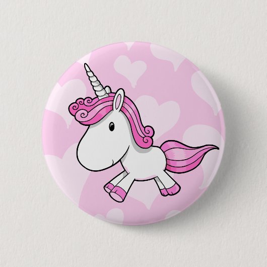 Niedlicher Babyunicorn-Knopf Button (Vorderseite)