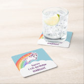 Niedlicher BabyUnicorn Rechteckiger Pappuntersetzer (Vor Ort)