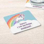 Niedlicher BabyUnicorn Rechteckiger Pappuntersetzer (angewinkelt)