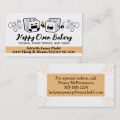 Niedlicher Backofen Kochplatten Visitenkarten Visitenkarte (Vorne/Hinten)