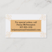 Niedlicher Backofen Kochplatten Visitenkarten Visitenkarte (Rückseite)