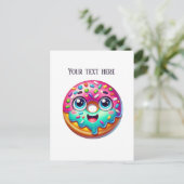 Niedlicher Backwarenladen für Donuts Postkarte (Stehend Vorderseite)