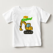 Niedlicher Bagger Kids T - Shirt - "Ich tu alles!" (Vorderseite)