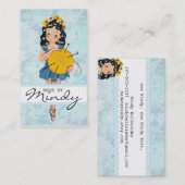 Niedlicher Ball der strickenden Nadeln des Visitenkarte (Vorne/Hinten)