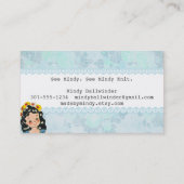 Niedlicher Ball der strickenden Nadeln des Visitenkarte (Rückseite)