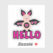 Niedlicher Ball mit Text Hallo Aufkleber (Blatt)