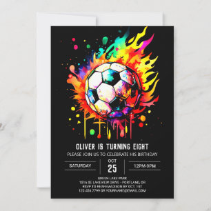 Niedlicher Ball Online-Fußball Geburtstag Einladung