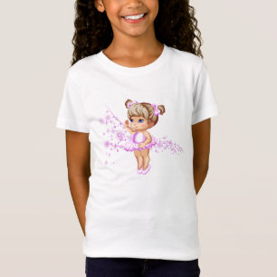 Niedlicher Ballerina-Mädchen-T - Shirt