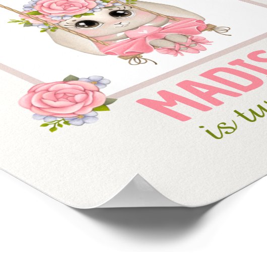 Niedlicher Ballerina-sonniger Geburtstag Pastellro Poster (Ecke)