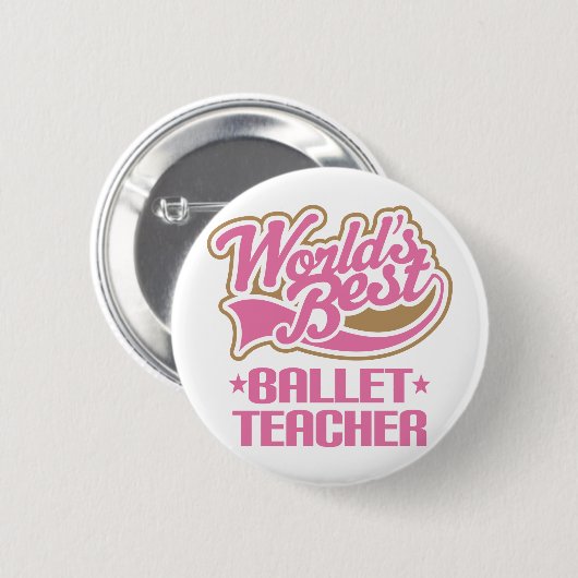 Niedlicher Ballett-Lehrer Button (Vorne & Hinten)