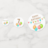 Niedlicher Ballon Bejagungsflagge Khalkboard Gebur Konfetti (Rückseiten)