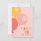 Niedlicher Ballon Dankeschön Karte (Vorderseite)
