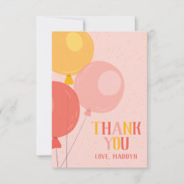 Niedlicher Ballon Dankeschön Karte