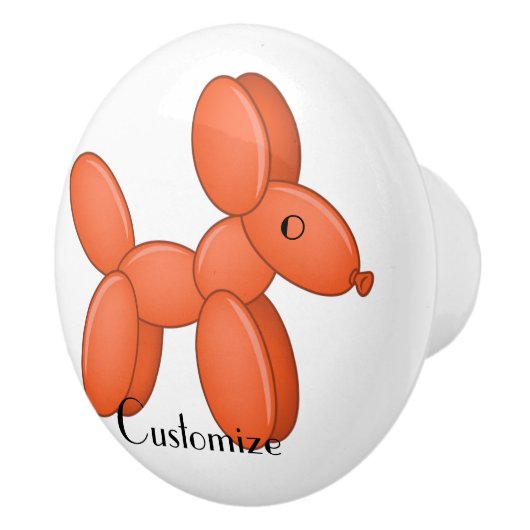 Niedlicher Ballon Dog Thunder_Cove Keramikknauf (Rechts)