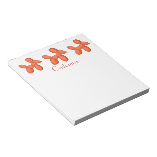 Niedlicher Ballon Dog Thunder_Cove Notizblock (angewinkelt)