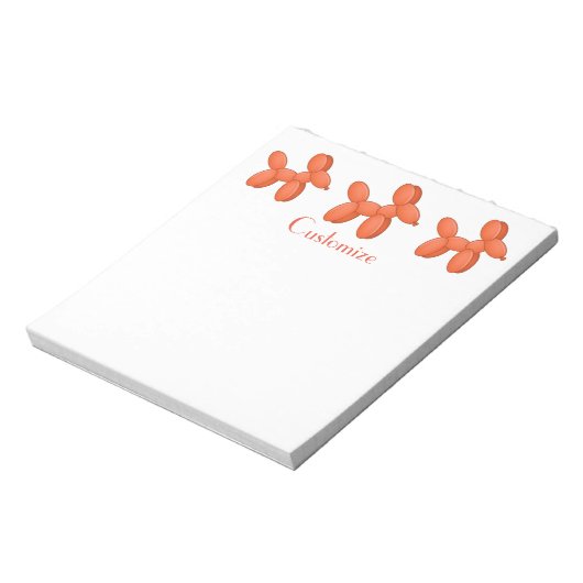 Niedlicher Ballon Dog Thunder_Cove Notizblock (Rotiert)