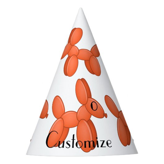 Niedlicher Ballon Dog Thunder_Cove Partyhütchen (Vorderseite)