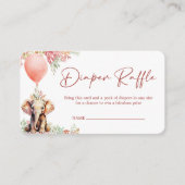 Niedlicher Ballon Elephant Babydusche Windelwanne Begleitkarte (Vorderseite)