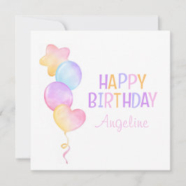 Niedlicher Ballon Kinder glücklich Geburtstag