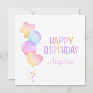 Niedlicher Ballon Kinder glücklich Geburtstag