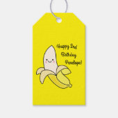 Niedlicher Banana-Kindergeburtstag Geschenkanhänger (Vorderseite)