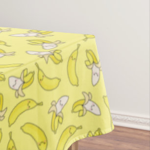 Niedlicher Bananen-Kindergeburtstag Kawaii Tischdecke