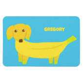 Niedlicher Bananenhund Personalisiert Magnet (Horizontal)