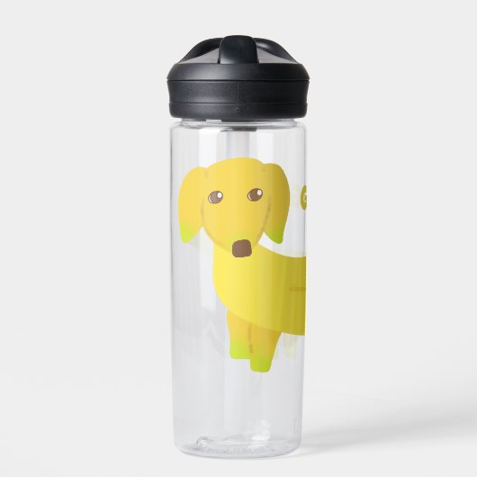 Niedlicher Bananenhund Personalisiert Trinkflasche (Vorderseite)