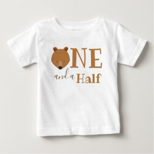 Niedlicher Bär 18 Monate Eineinhalb Geburtstag Baby T-shirt