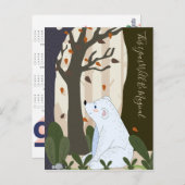 Niedlicher Bär 2025 Kalender Postkarte (Vorne/Hinten)