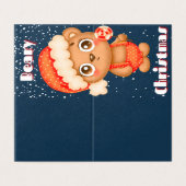 Niedlicher Bär 25 Pack Weihnachtskarten (Außenseite Aufgefaltet)