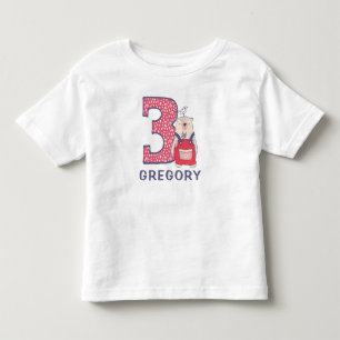 Niedlicher Bär 3. Geburtstag mit dem Namen Kleinki Kleinkind T-shirt