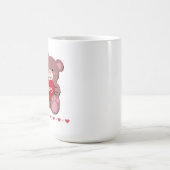 Niedlicher Bär am Valentinstag Kaffeetasse (Mittel)