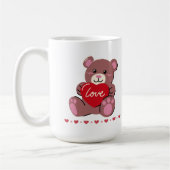 Niedlicher Bär am Valentinstag Kaffeetasse (Links)