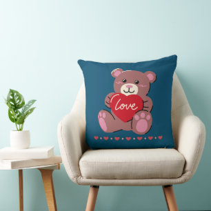 Niedlicher Bär am Valentinstag Kissen